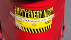 Vtg Eagle Model 906-fl Empty Every Night Steel Foot Pedal Oil Rag Waste Can