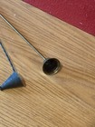 Vintage Brass   Wrought Iron Candle Snuffers 11  Length Set Of Two