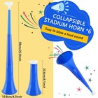 6 Pieces Collapsible Stadium Horn 24 Inch Plastic Trumpet Horn Stadium Horn N   