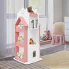 Pink 3 Tier Children s Rotating Bookshelf Book Storage Organize For Kids Room Us