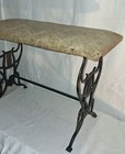Antique Victorian Ornate Cast Iron Base Vanity Bench Stool Art Deco 10x21x16