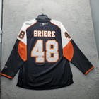 Nhl Philadelphia Flyers Ice Hockey Reebok Jersey Mens Large Multi Briere  48