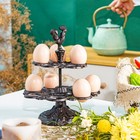 Sungmor Heavy Duty Cast Iron Eggs Holder Countertop Decor - Kitchen   Dining    