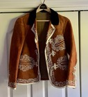 Vtg  Mexican Charro Suit 40s Or 50s   Leather W  Embroidery Natural Fiber Lining
