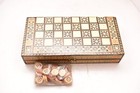 Chess Set Egyptian Mother-of-pearl Inlay Moroccan Middle East Backgammon Folding