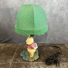 Vintage Disney Winnie The Pooh Table Lamp W  Green Shade Item   28991  see Desc 