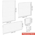 5 Pcs Acrylic Stamp Blocks Set Clear Stamping Tool Grid Grip 5mm Thick Diy