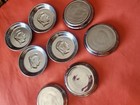 Vintage Mercury Glass Roman Soldier Coasters Spartan Set Of 8