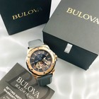 Bulova Marine Star 98a228 Grey Dial Grey Rubber Strap Men s Automatic Watch 45mm