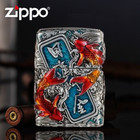 Jacket Illuminous Lucky Enamel Cat Zippo Lighter