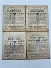 Vtg Hastings Gold Leaf 23k Xx 4 New Unopened Packs 25 Sheets Per Pack With Book