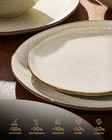 12-piece Stoneware Dinnerware Sets  Linen Dishes Set For 4