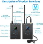 Wireless Lavalier Microphone System Compatible With Dslr Cameras smartphones