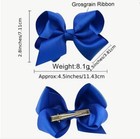 Khaki Large Hair Bow Clip Grosgrain Ribbon Girl Hair Barrette Alligator Clip
