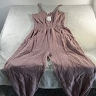 Women   s Xl Romper Jumpsuit Pantsuit Pink Mauve Tank Jogger Veryj Cottagecore