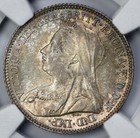 1900 Great Britain Silver 6p Sixpence Ngc Ms 65 Beachy Toning