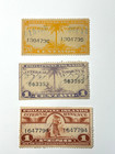 Philippines Internal Revenue Stamps X 3 Stamps  1 Centavo  1 Peso  20 Centavo