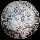 France Ecu Louis Xv 1754 L Km 512 12 Mint bayonne Silver   2461 