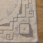 Vintage Delicate Flower Hankie White Blue Embroidered  Wedding Day Bride 10 25 