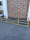 Vintage Large 42   x8 5   x14   brass Fireplace Fender  Brass Ornate