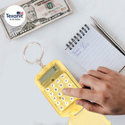 Black Pocket Calculator Key Ring Tiny Small Portable Mini Electronic Calculator 