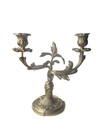Vintage French Style Brass Fairy cherub 2-light Wall Sconce Ornate Candelabra