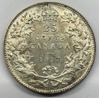 Canada 1917 25 Cents Quarter Silver Coin - Almost Uncirculated