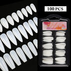 100pc Full Cover False Nails Square Short Long Fake Nail Tips Coffin Almond Diy   