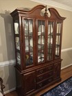 Antique China Cabinet  working Lights  Great Condition  Beautiful Oak Color