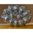 Arthur Court Aluminum Rabbit Cabbage Leaf Deviled Egg Tray Platter 13 Inch 2003