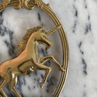Vintage Brass Unicorn Wall Hanging 1970s