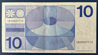 Netherlands 10 Gulden Note 1968 P91 Ef