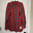 G h  Bass   Co  Men s 100  Cotton Plaid Flannel Long Sleeve Button Down Size M