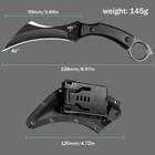 Tactical Combat Karambit Knife Survival Hunting Bowie Fixed Blade W  Sheath