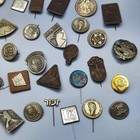 Large Lot  Assorted Vintage And Historic Israel Pins  Jnf   More