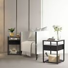 Set Of 2 Wood Nightstand Side End Table Storage Drawer Heavy Duty Bedside Table