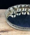 Vintage Gold Tone Floral Lipstick Holder  5 Lipsticks  With Mirror Tray  7   x 5   