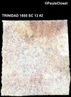 Trinidad 1855 Sc 13 Britannia Rose 1p Imperf Used Vg f  2