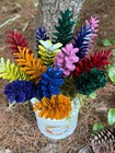 Painted Pinecones Floral Arrangement Handpicked  W vase Gather Together