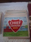 Chief   Rahr s Beer Labels Lot Collectible Brewery Oshkosh Wisconsin 140  Labels