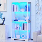 Brottar 4-tier Curio Display Cabinet With Glass Doors With 3 Color Lights
