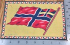 Vintage Norway Flag Cigar Cigarette Premium Tobacco Felt Flannel Quilt