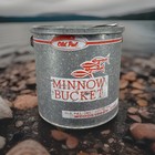 Vintage Old Pal 10qt Galvanized Floating Minnow Bucket Very Clean  Ready To Fish