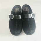 Klogs 8m Austin Black Clogs Comfort Shoes Silver Buckles