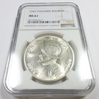 1947 Ngc Ms61 - Panama - Silver Balboa Coin  57698a