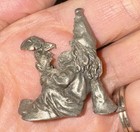 Vtg Gallo Pewter Wizard W  Hatching Baby Dragon Mini Figurine 1986 1 25    Tall