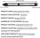 Zllitons Airless Spray Filter Screen Set 2 Kinds Pump Black