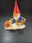 Vintage 1980 Gorham Ceramic Unieboek B v   David The Gnome Feeding A Mouse