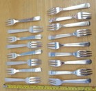 Lot Of 17 Nice Vintage To Antique French Silverplated Seafood And Cocktail Forks