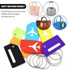 7 Pack Silicone Luggage Tag With Name Id Card For Suitcase Baggage Handbag